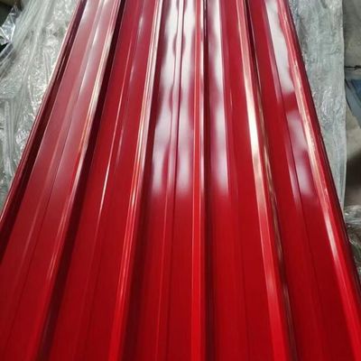 Astm रंग लेपित नालीदार चादरें Ppgi RAL रंग चौड़ाई 600-1250 मिमी